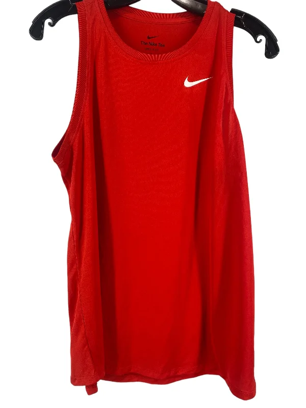 Athletic Tank Top By Nike In Red, Size: L