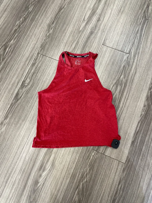 Athletic Tank Top By Nike In Red, Size: M