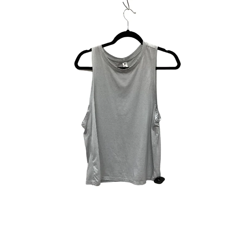 Athletic Tank Top By Yogalicious In Grey, Size: M