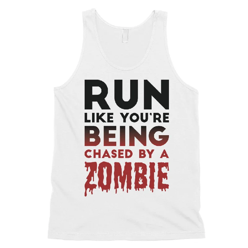 Chased By Zombie Mens Spooky Perfect Fun Halloween Costume Tank Top