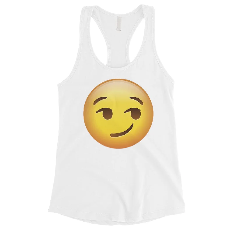 Emoji-Smirking Womens Best Colorful Nice Cool Halloween Tank Top