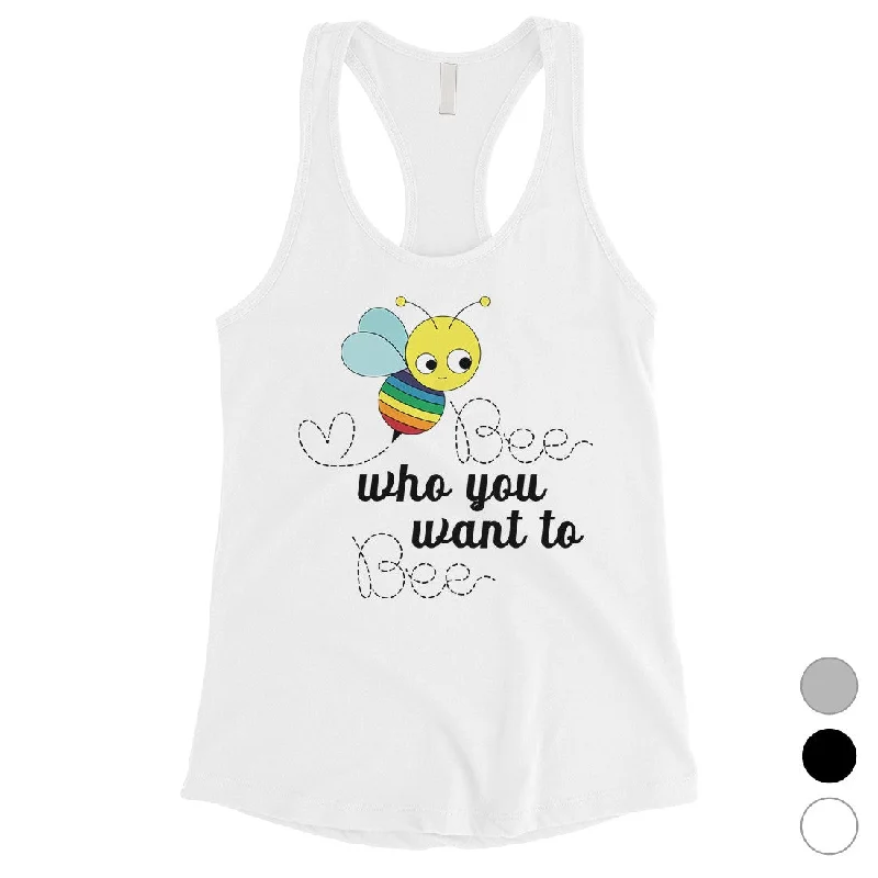 LGBT Bee Who Rainbow Womens Tank Top