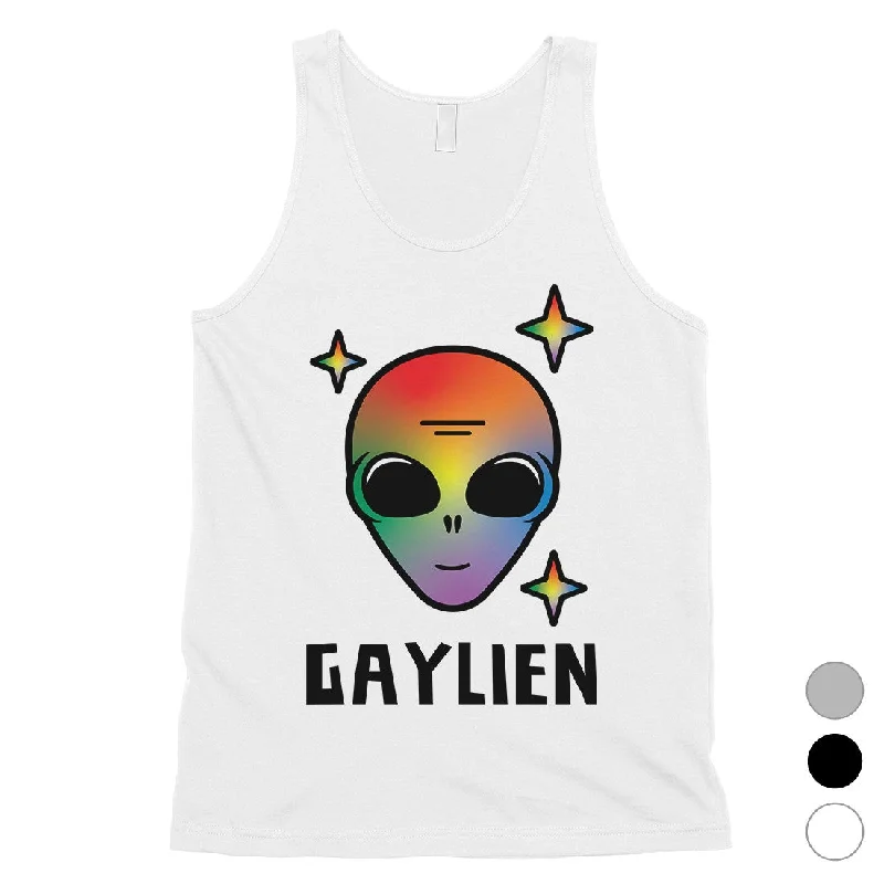 LGBT Gaylien Rainbow Alien Mens Tank Top