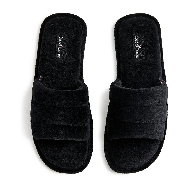 Puffy Velour Slide Slipper