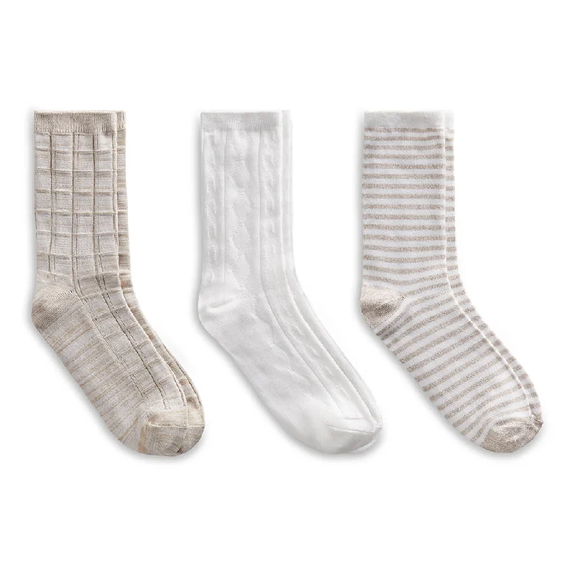 Texture Crew Sock 3 Pack