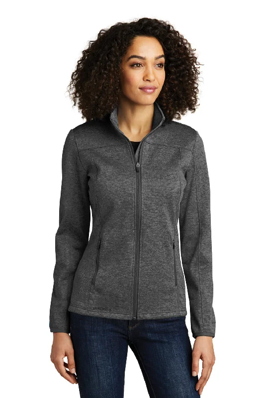 Eddie Bauer Womens StormRepel Water Resistant Full Zip Jacket - Heather Black