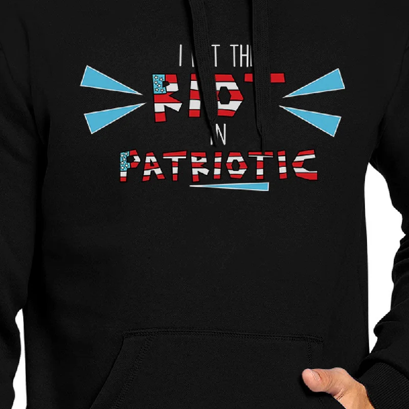 I Put The Riot In Patriotic Unisex Black Hoodie Funny Design Fleece