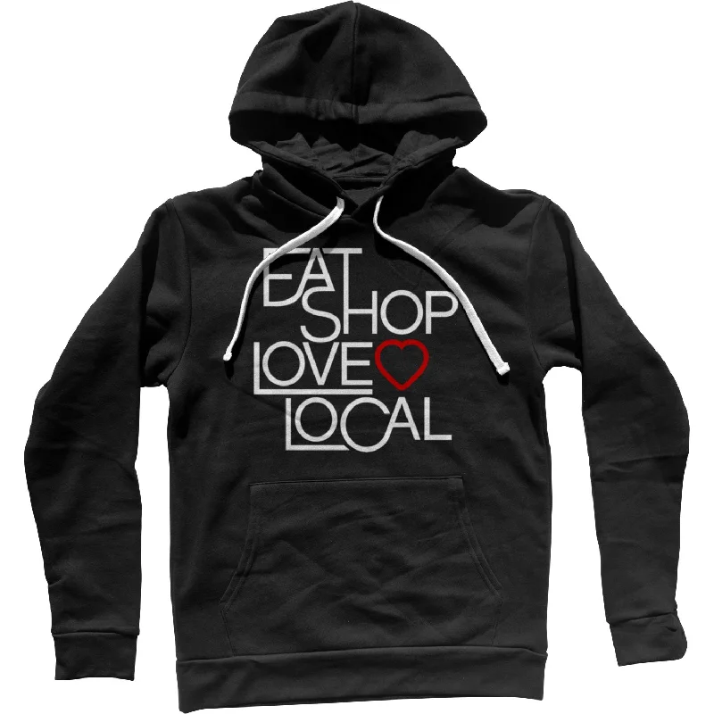 Love Shop Eat Local Unisex Hoodie