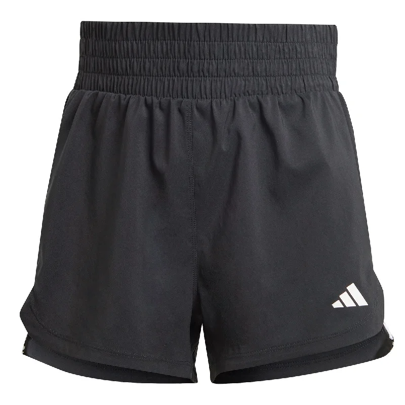 adidas Pacer Woven High 5 Inch Shorts - Womens - Black/White