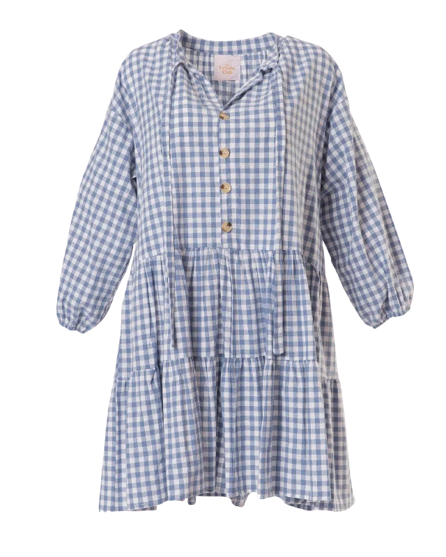 Avalon Smock Dress | Blue Gingham