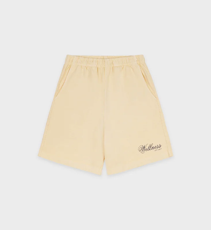 Carlyle Gym Short - Almond/Navy