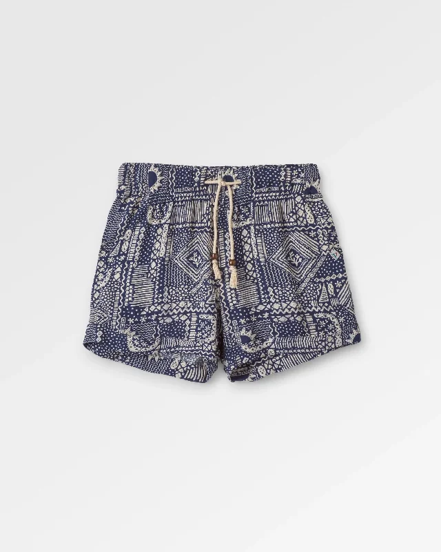 Santosa Woven Shorts - Vintage Patchwork Navy