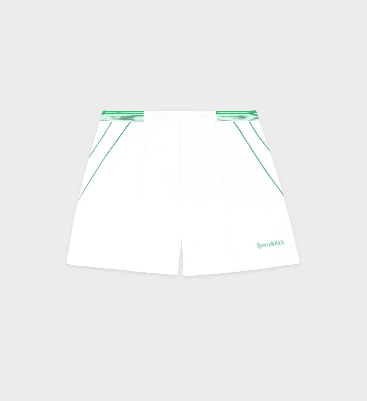 Serif Logo Borg Short - White/Verde