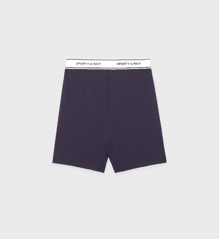 SR Bold Biker Short - Slate Blue/White