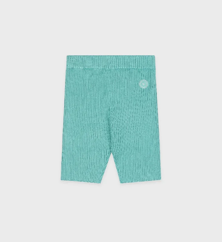 SRHWC Ribbed Biker Short - Aquamarine