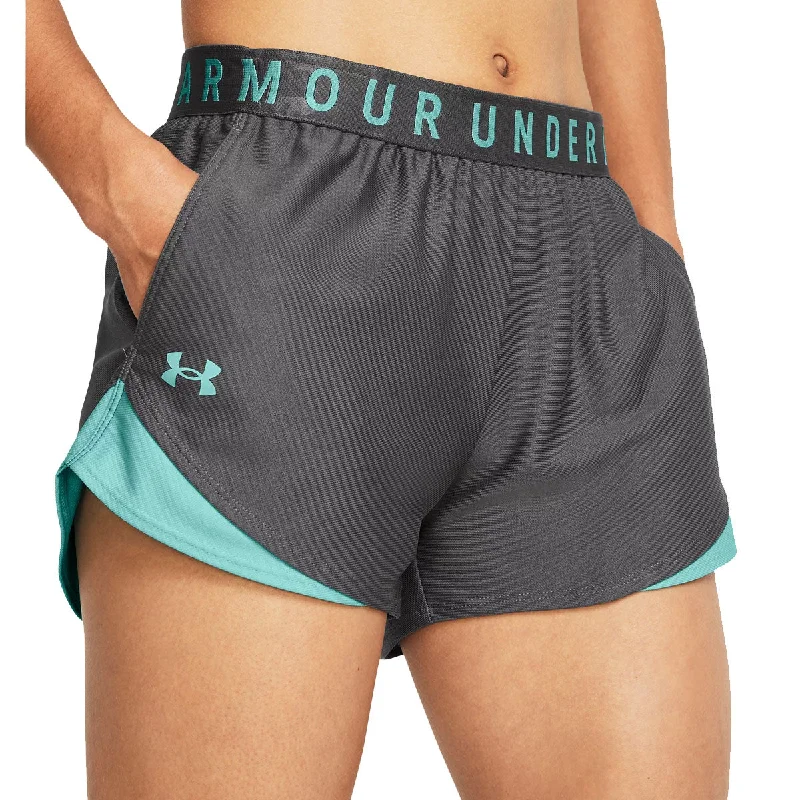 Under Armour Play Up 3.0 Shorts - Womens - Castlerock/Radial Turquoise