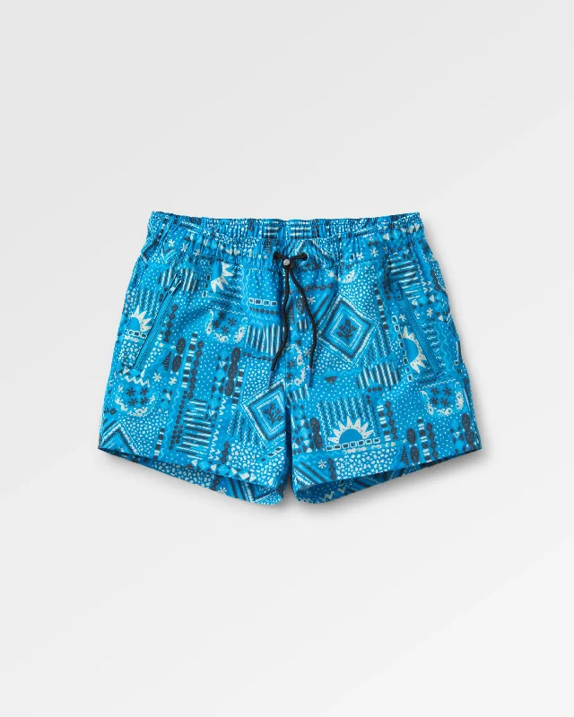 Way Out Recycled All Purpose Shorts - Vintage Patchwork Blue Pool