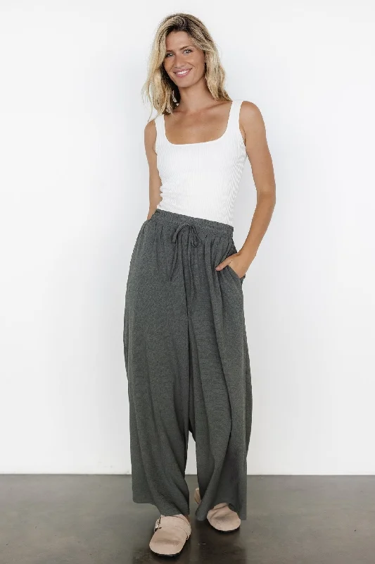 Florence Textured Pants | Olive