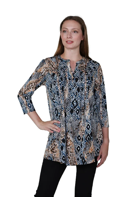 La Cera Malabar Batik Print Tunic