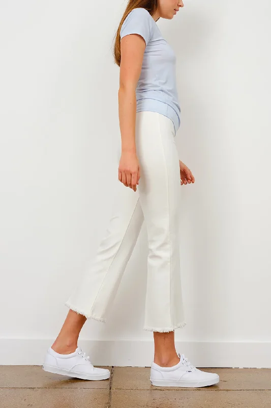 Leo Crop Flare - White Denim