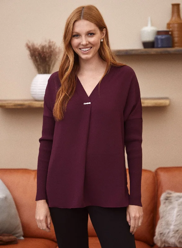 Long Sleeve V-Neck Blouse