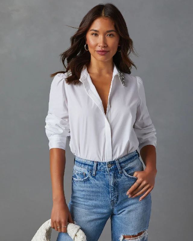 Naya Embellished Collared Button Down