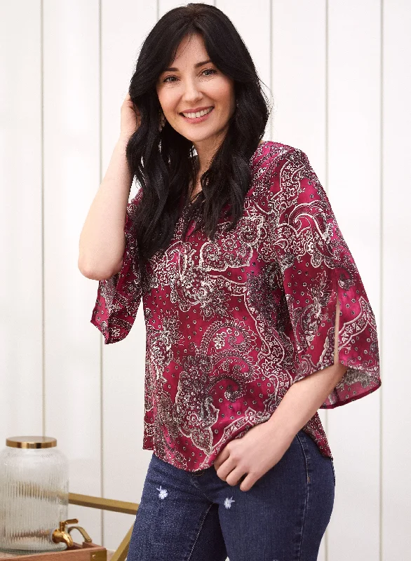 Paisley Print Blouse