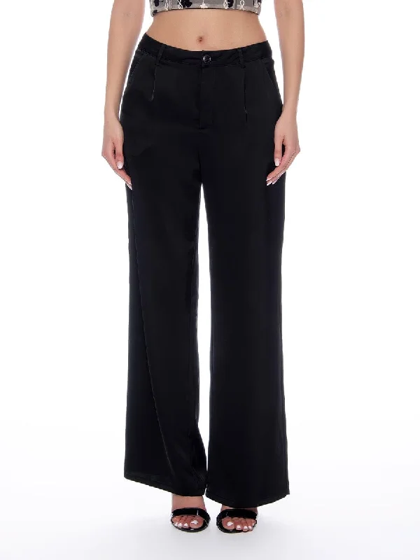 Satin Wide Leg Dress Pants