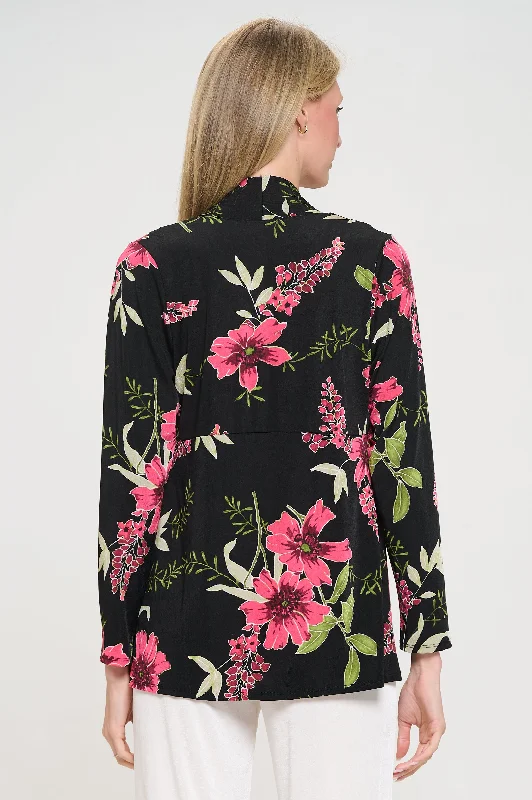 Stretchy Print Mid Cut Jacket Long Sleeve Print-4028BN-LRP1-W431